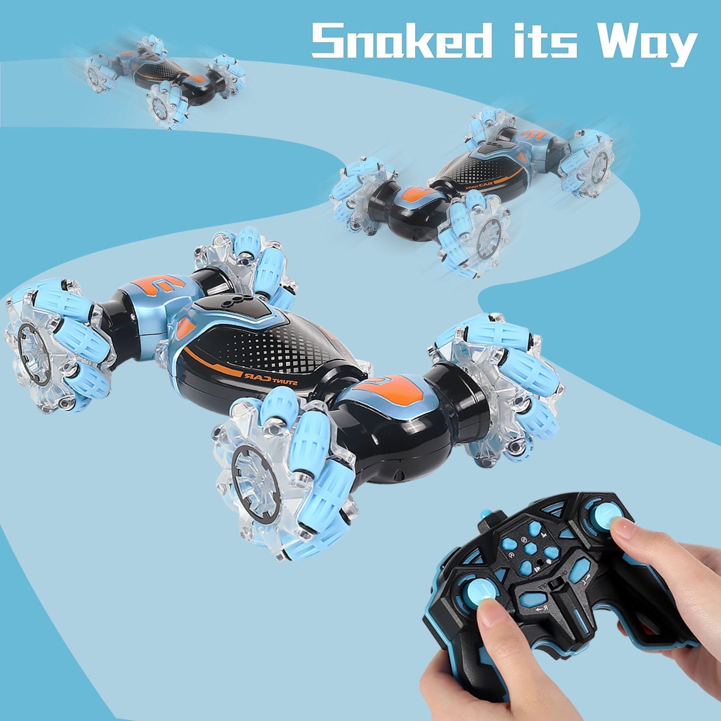 BEEPRINCESS Gesture Sensing RC Stunt Car Toys, 2.4Ghz 4WD Controlled Drift Twist Car with Music and Lights