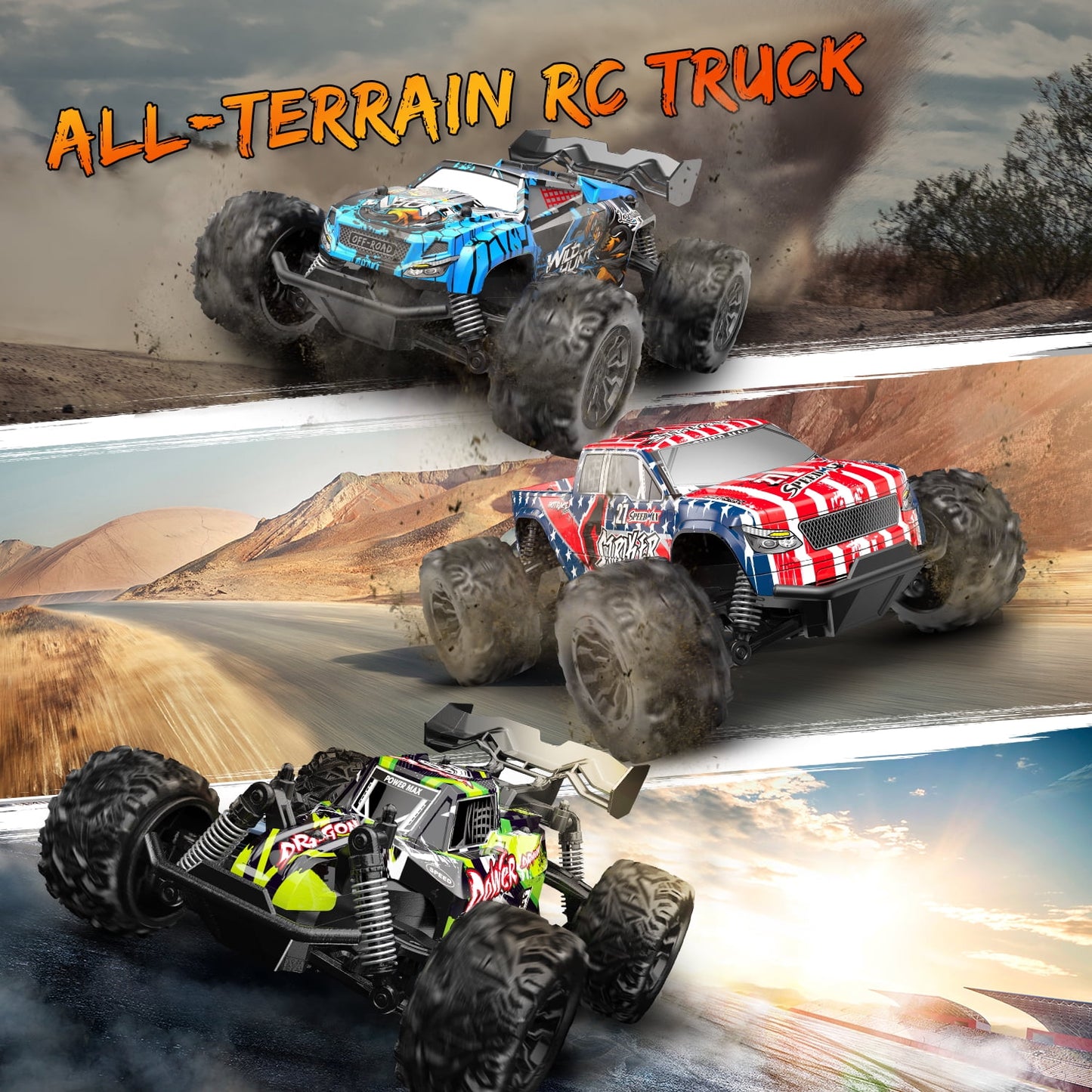 BEEPRINCESS RC Cars, 1:20 Scale Remote Control Car, 25 Km/h 2WD High Speed RC Car, 2.4Ghz All Terrain Hobby RC Racing Car with 2 Rechargeable Batteries