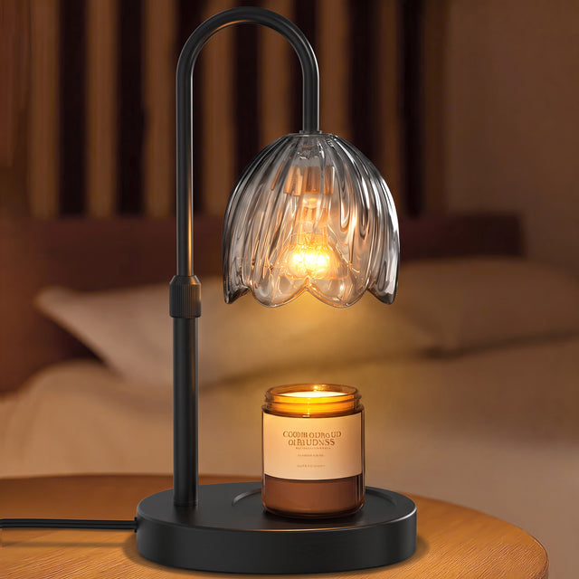 BeePrincess Candle Warmer Lamp with Timer & Dimmable Function - Adjustable Height Jar Candle Warmer for Home Decor - Includes 2 Bulbs