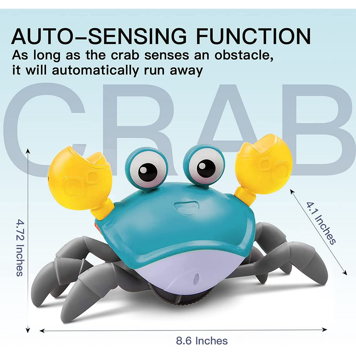 BEEPRINCESS Baby Toys Crawling Crab, Rechargeable Tummy Time Baby Walkers Toys with Music and LED Light, Toddlers Sensory Interactive Christmas Birthday Gifts for 1-3 3-8 Years Old Boys Girls