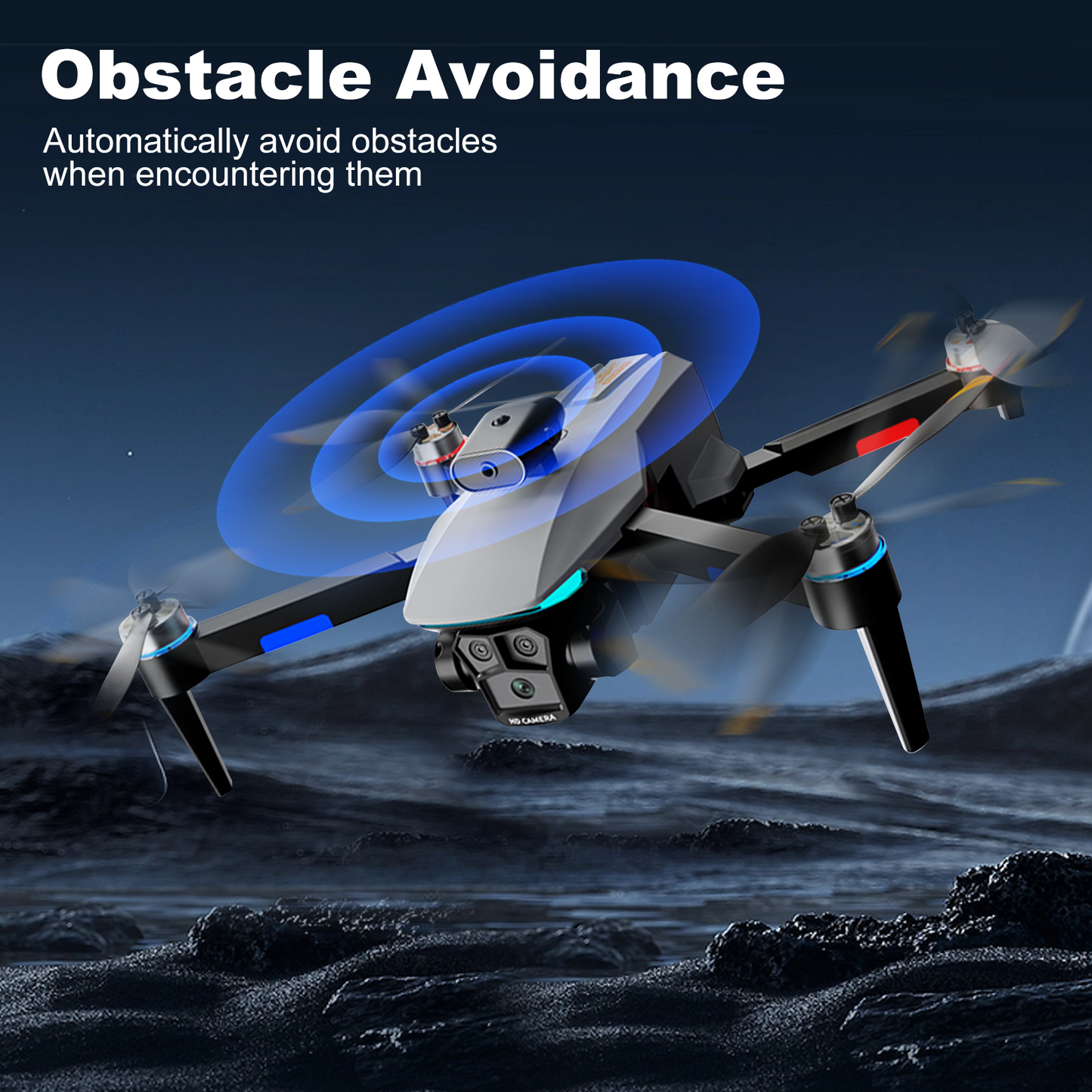 BeePrincess 1080P HD Drone with Screen Controller, Brushless Motor, Obstacle Avoidance, Gesture Control, Optical Flow, One-Key Return, 2 Batteries – Ideal for Beginners, Adults & Kids (Gray)