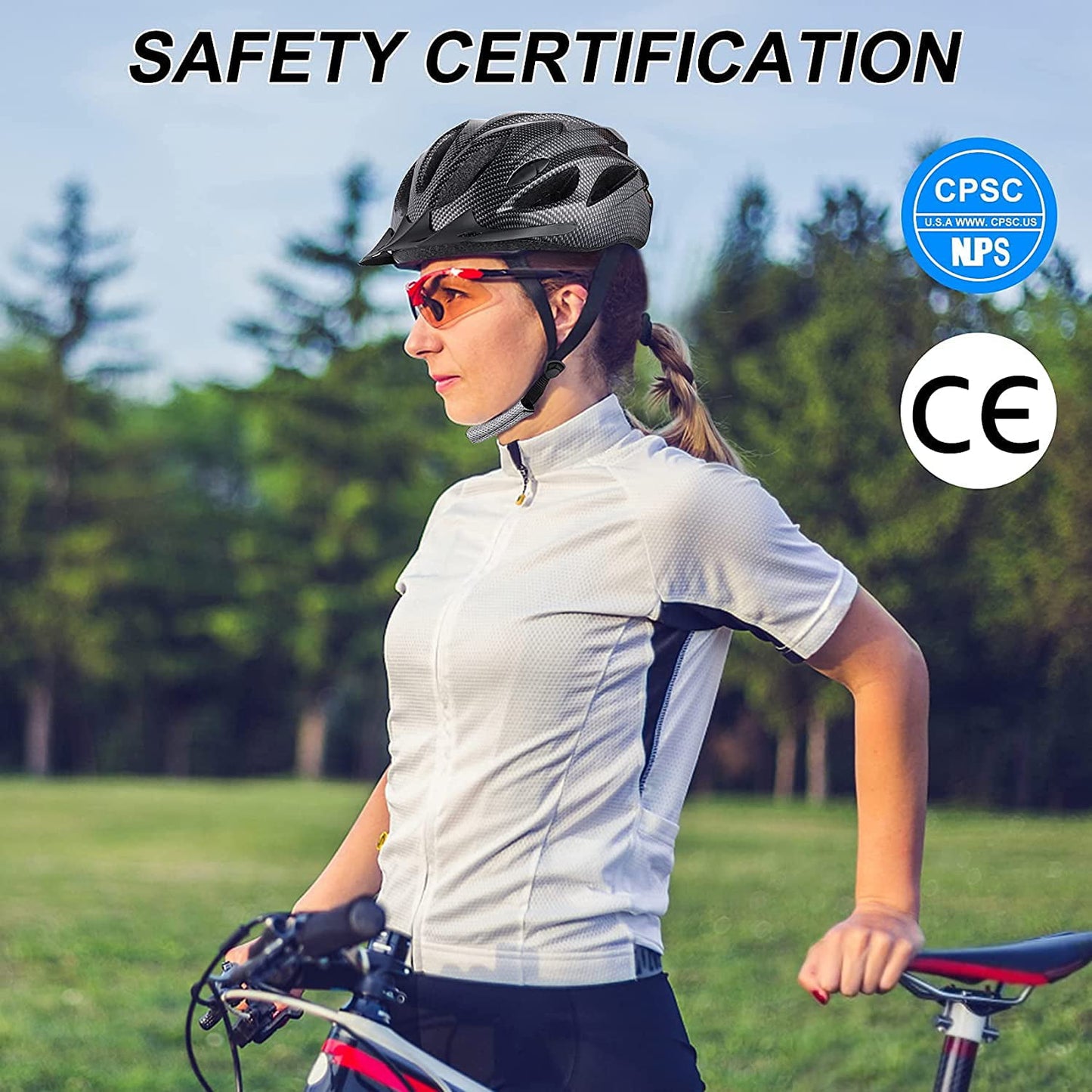 BEEPRINCESS Adult Bike Helmet Lightweight, Mountain Bicycle Helmet, MTB Bicycle Cycling Helmets, Adjustable Dial-Fit Integrally Molding Lightweight Helmets, Road Mountain Riding Equipment