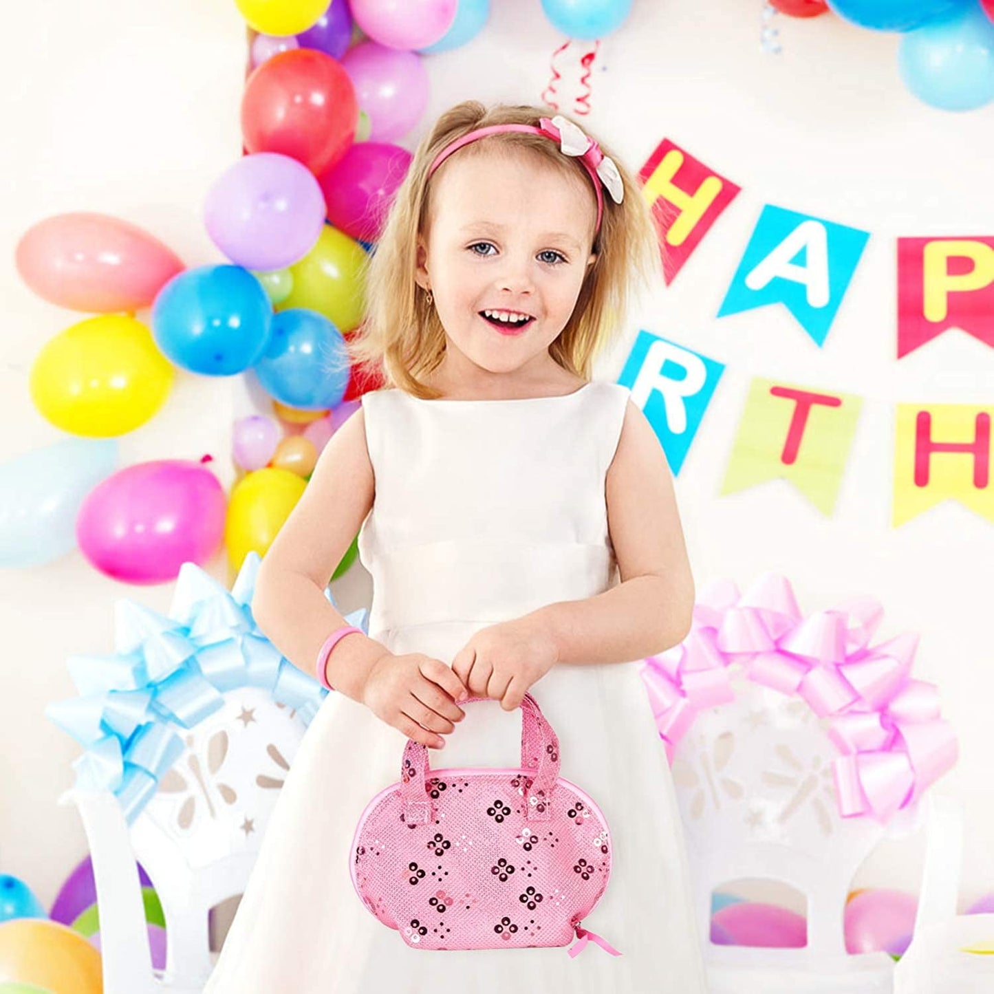 BEEPRINCESS 12 Pcs Kids Makeup Toy Kit for Girls, Washable Makeup Set Toy with Cosmetic Bag for Little Girl, Pretend Play Makeup Beauty Set Birthday Toys Gift for 3 4 5 6 7 8 Years Old girls