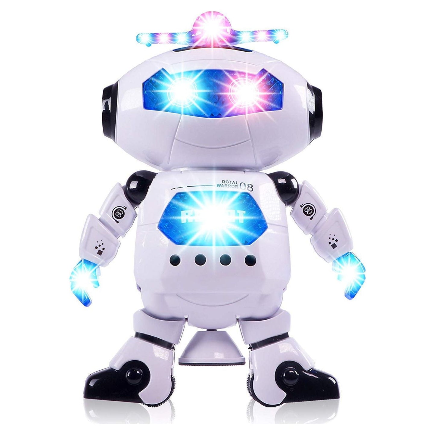 BEEPRINCESS Walking Dancing Robot Toys for Kids - 360° Body Spinning Dancing Robot Toy with LED Lights and Music, Battery Operated Electronic Robot Toys for Birthday Christmas Gift for 3-8 Boys Girls