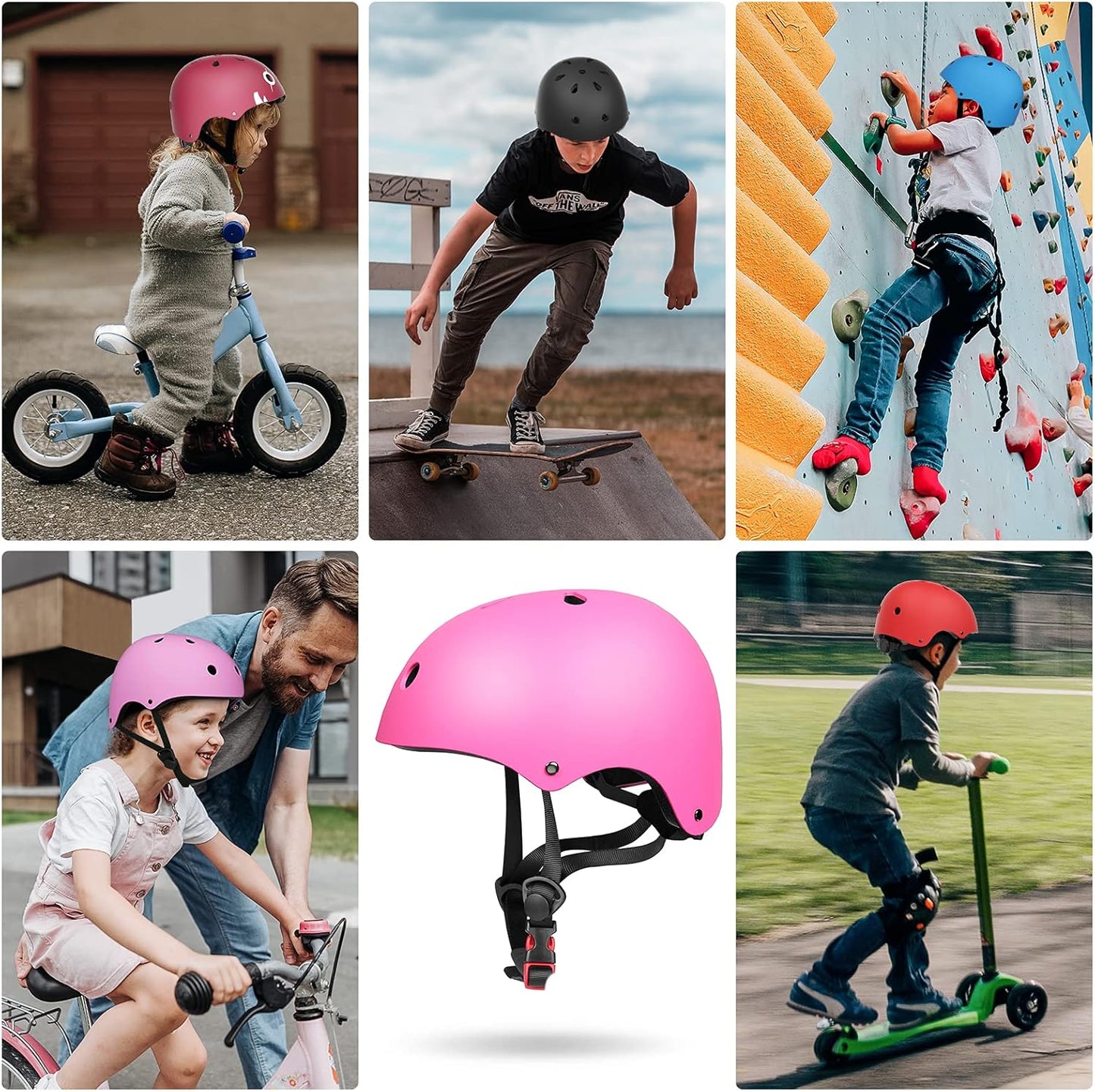 BeePrincess Kids Bike Helmet, Adjustable Toddler Helmets for Ages 3-8/8-14 Years Boys Girls, Multi-Sport Kids Helmet for Bicycles Skateboarding Scooter Balance Bike