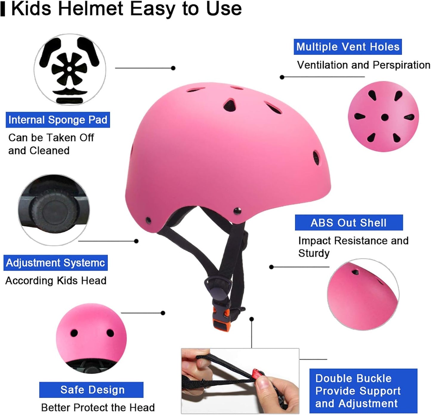 BeePrincess Kids Bike Helmet, Adjustable Toddler Helmets for Ages 3-8/8-14 Years Boys Girls, Multi-Sport Kids Helmet for Bicycles Skateboarding Scooter Balance Bike