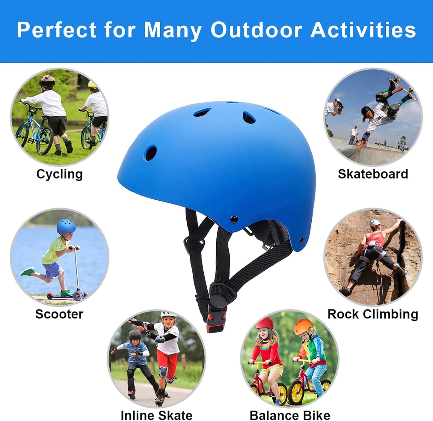 BeePrincess Kids Bike Helmet, Adjustable Toddler Helmets for Ages 3-8/8-14 Years Boys Girls, Multi-Sport Kids Helmet for Bicycles Skateboarding Scooter Balance Bike