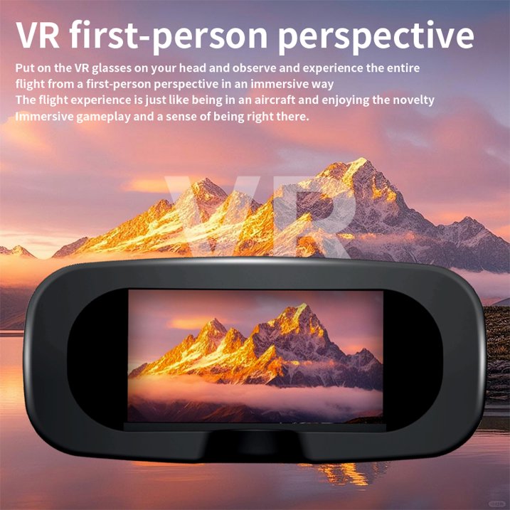 BEEPRINCESS Drone with Camera for Adults Kids, VR Glasses, Brushless Motor and Cool LED Lights, RC Quadcopter with 2 Modular Batteries