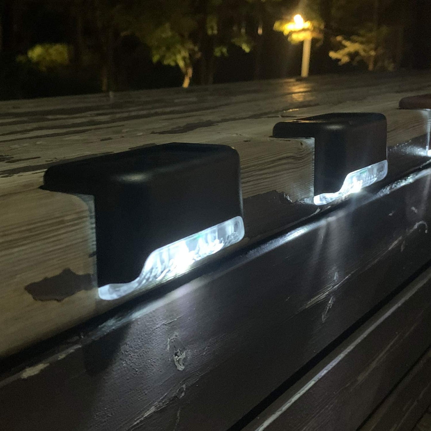 BEEPRINCESS Solar Deck Lights Outdoor, 12 Pack Solar Step Lights Waterproof LED Solar Lights for Outdoor Decks, Railing,Stairs, Step, Fence, Yard, and Patio Christmas Decoration Lights(Warm White)
