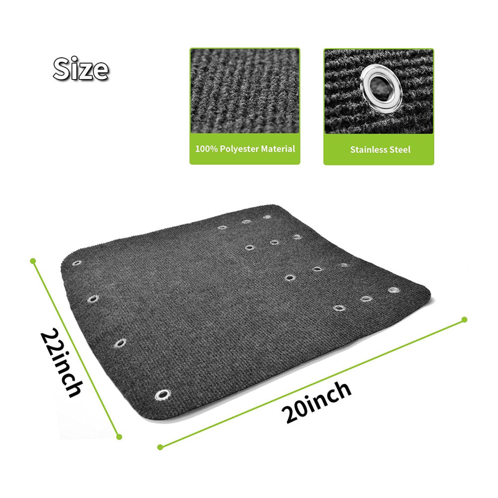 BeePrincess 22 Wide Wraparound RV step rug Covers, Set of 2 Camper Auto Protective Rugs, Gray