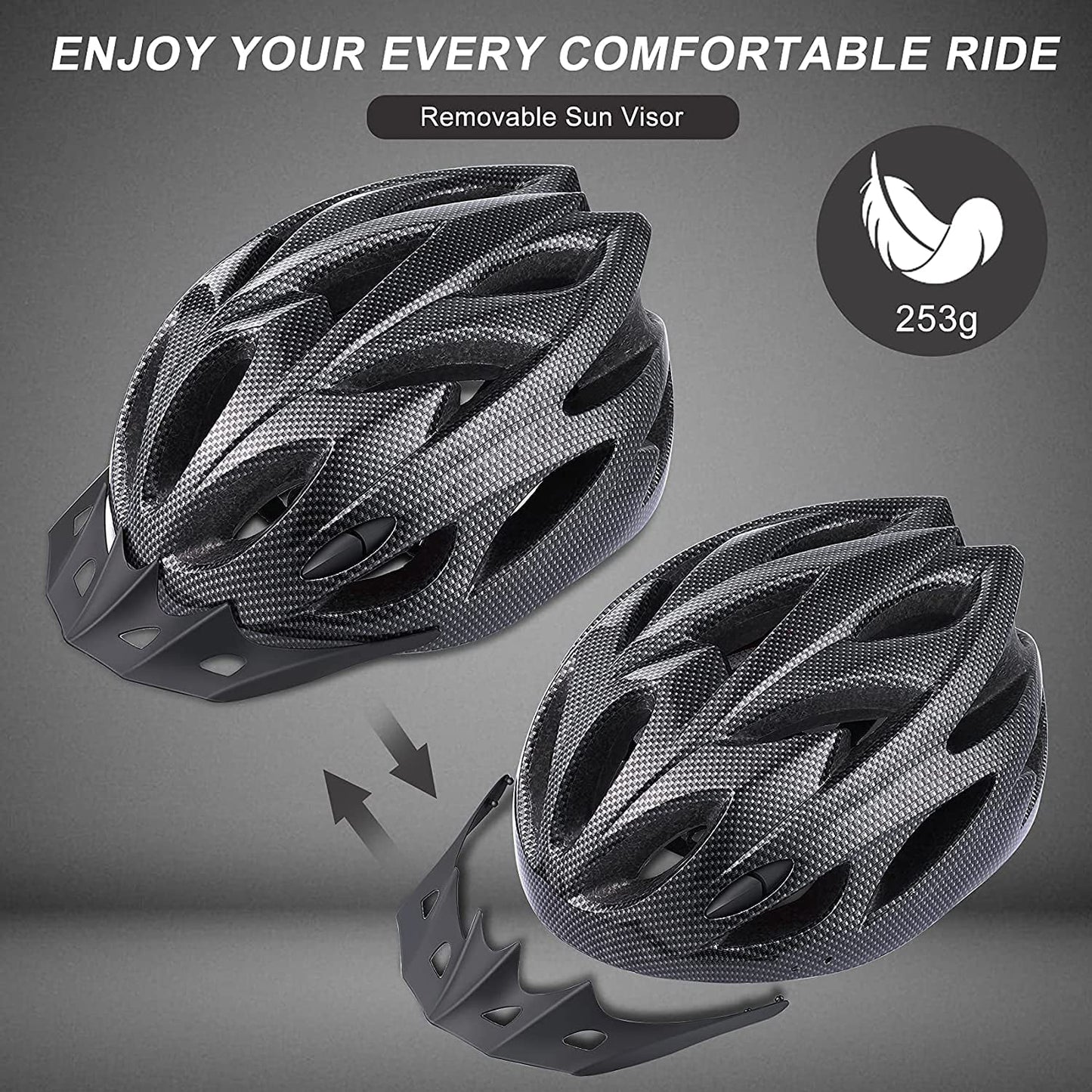 BEEPRINCESS Adult Bike Helmet Lightweight, Mountain Bicycle Helmet, MTB Bicycle Cycling Helmets, Adjustable Dial-Fit Integrally Molding Lightweight Helmets, Road Mountain Riding Equipment
