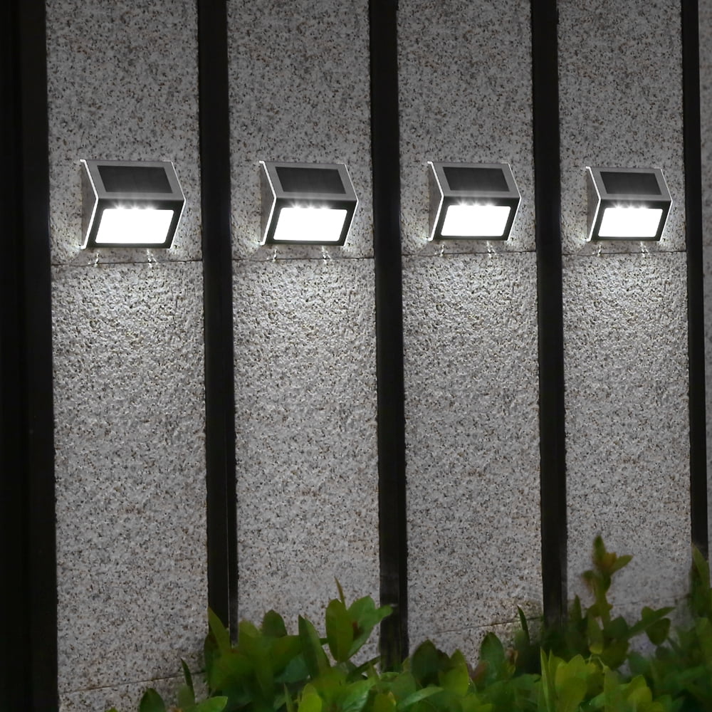 BEEPRINCESS Solar Deck Lights - Solar Outdoor Lights Waterproof, Solar Powered Outdoor Lights Step Lights for Garden Backyard Patio Yard Wall Stair Step Railing Post Lamp Lighting, Cool White, 6 Pack