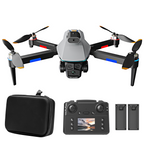 BeePrincess 1080P HD Drone with Screen Controller, Brushless Motor, Obstacle Avoidance, Gesture Control, Optical Flow, One-Key Return, 2 Batteries – Ideal for Beginners, Adults & Kids (Gray)