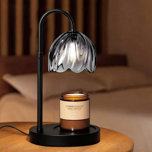 BeePrincess Candle Warmer Lamp with Timer & Dimmable Function - Adjustable Height Jar Candle Warmer for Home Decor - Includes 2 Bulbs
