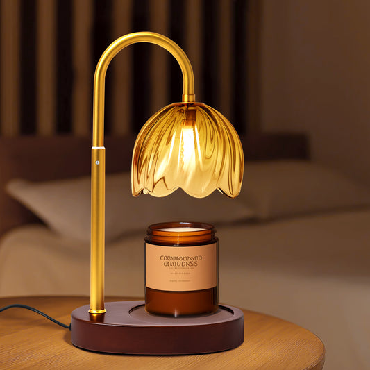 BeePrincess Candle Warmer Lamp with Timer & Dimmable Function - Adjustable Height Jar Candle Warmer for Home Decor - Includes 2 Bulbs