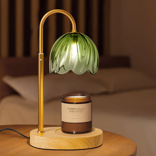 BeePrincess Candle Warmer Lamp with Timer & Dimmable Function - Adjustable Height Jar Candle Warmer for Home Decor - Includes 2 Bulbs