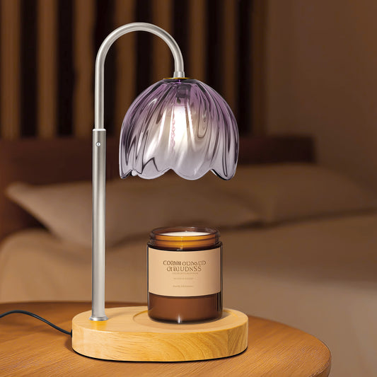 BeePrincess Candle Warmer Lamp with Timer & Dimmable Function - Adjustable Height Jar Candle Warmer for Home Decor - Includes 2 Bulbs