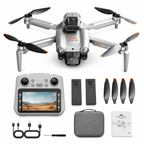 BEEPRINCESS M6 Foldable Drone with 1080p HD Camera, Brushless Motor, Obstacle Avoidance, 4.5 in Screen Controller, 2 Batteries