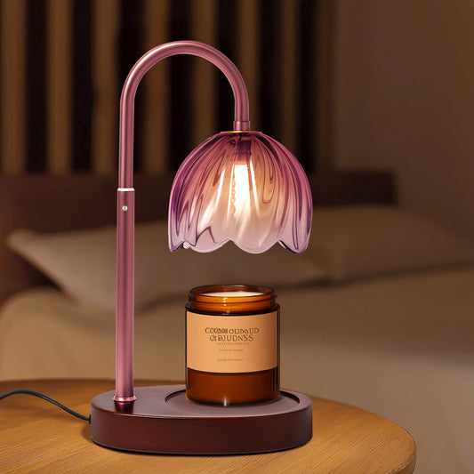 BeePrincess Candle Warmer Lamp with Timer & Dimmable Function - Adjustable Height Jar Candle Warmer for Home Decor - Includes 2 Bulbs