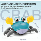 BEEPRINCESS Baby Toys Crawling Crab, Rechargeable Tummy Time Baby Walkers Toys with Music and LED Light, Toddlers Sensory Interactive Christmas Birthday Gifts for 1-3 3-8 Years Old Boys Girls