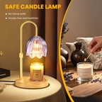 BeePrincess Candle Warmer Lamp with Timer & Dimmable Function - Adjustable Height Jar Candle Warmer for Home Decor - Includes 2 Bulbs