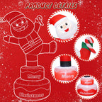 BEEPRINCESS 6FT Christmas Inflatable Rotating Santa Claus with LED Lights, Animated Outdoor Xmas Yard Decorations, Blow Up Holiday Lawn Garden Decor