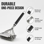 BEEPRINCESS Grill Brush and Scraper Bristle Free – Safe BBQ Brush for Grill – 16.5'' Stainless Grill Grate Cleaner for Porcelain/Weber Gas/Charcoal Grill – Gifts for Grill Wizard