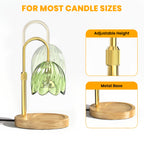 BeePrincess Candle Warmer Lamp with Timer & Dimmable Function - Adjustable Height Jar Candle Warmer for Home Decor - Includes 2 Bulbs