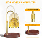 BeePrincess Candle Warmer Lamp with Timer & Dimmable Function - Adjustable Height Jar Candle Warmer for Home Decor - Includes 2 Bulbs