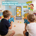 BEEPRINCESS Shooting Game Toy for Age 6, 7, 8, 9, 10+ Years Old Kids Boys - 2 Pack Air Toy Guns & Shooting Target & 24 Foam Balls - Ideal Gift for Christmas Birthday - Compatible with Toy Guns