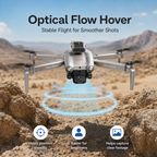 BEEPRINCESS M6 Foldable Drone with 1080p HD Camera, Brushless Motor, Obstacle Avoidance, 4.5 in Screen Controller, 2 Batteries