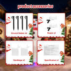 BeePrincess 7FT Christmas Inflatable Snowman & Gingerbread Men Set - Outdoor LED Decor with Adorable Trio for Yard, Garden Winter Decorations