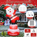 BEEPRINCESS 6FT Christmas Inflatable Rotating Santa Claus with LED Lights, Animated Outdoor Xmas Yard Decorations, Blow Up Holiday Lawn Garden Decor