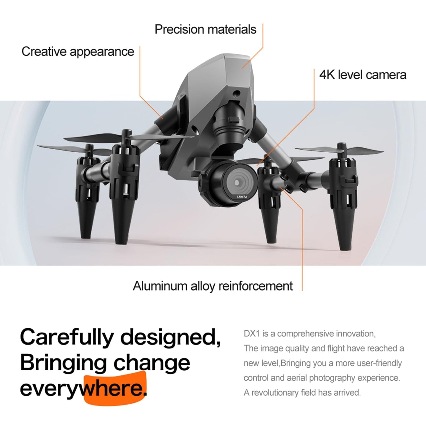 BeePrincess Drone with 4K HD Dual Camera for Adults Kids, RC Quadcopter with 2 Batteries for 24 Mins Long Flight, Black