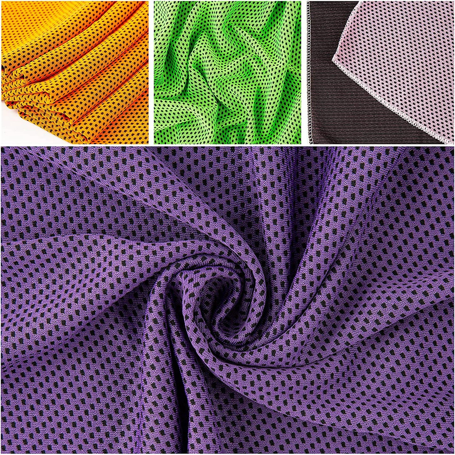 BEEPRINCESS 10pcs Cooling Towel Ice Towel Cooling Towels for Neck and Face Microfiber Cooling Towel for Gym, Travel, Yoga, Camping, Running, Outdoor Sport (10 Colors)