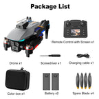 BeePrincess 1080P HD Drone with Screen Controller, Brushless Motor, Obstacle Avoidance, Gesture Control, Optical Flow, One-Key Return, 2 Batteries – Ideal for Beginners, Adults & Kids (Gray)