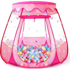 BEEPRINCESS Princess Playhouse Tent for Toddlers and Girls, Indoor & Outdoor Pop Up Play Tent for Kids, Foldable Ball Pit with Carrying Bag, Kids Playhouse Play Tent for 1 2 3 Years Old Birthday Gift