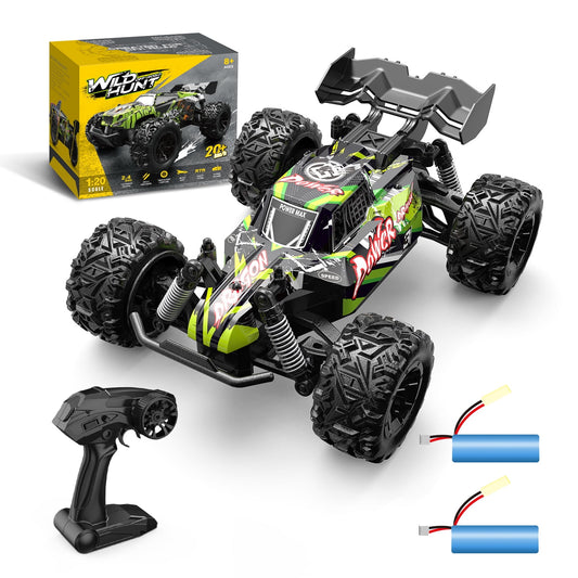 BEEPRINCESS RC Cars, 1:20 Scale Remote Control Car, 25 Km/h 2WD High Speed RC Car, 2.4Ghz All Terrain Hobby RC Racing Car with 2 Rechargeable Batteries