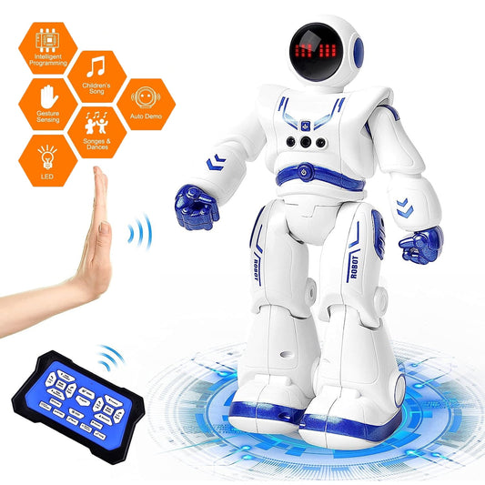 BEEPRINCESS RC Robot Toys, Rechargeable Gesture Sensing Intelligent Programmable Smart Robot Toys for Kids 3-8 Years