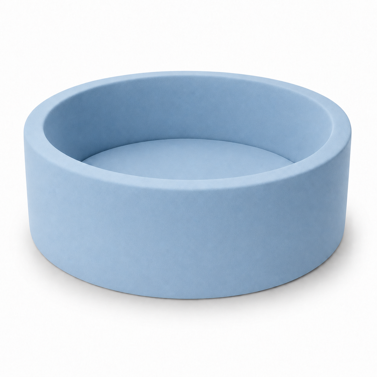 BEEPRINCESS Foam Ball Pit - Soft Play for Baby Infants and Toddlers Ages 1-3, Round Shape, No Balls Included, Blue