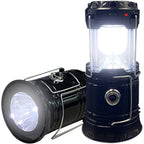 BeePrincess 2 Pack LED Camping Lantern, Solar & USB Rechargeable, Collapsible Portable Light for Camping, Hiking, Emergencies, Hurricanes, Storms