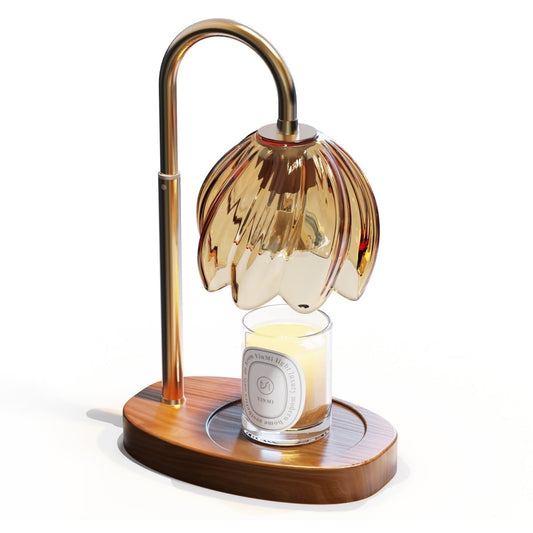 BeePrincess Candle Warmer Lamp with Timer & Dimmable Function - Adjustable Height Jar Candle Warmer for Home Decor - Includes 2 Bulbs