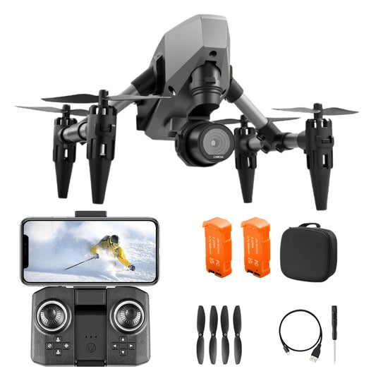 BeePrincess Drone with 4K HD Dual Camera for Adults Kids, RC Quadcopter with 2 Batteries for 24 Mins Long Flight, Black