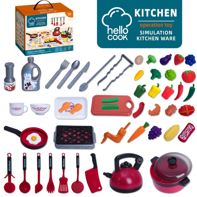 76-Piece Play Kitchen Set