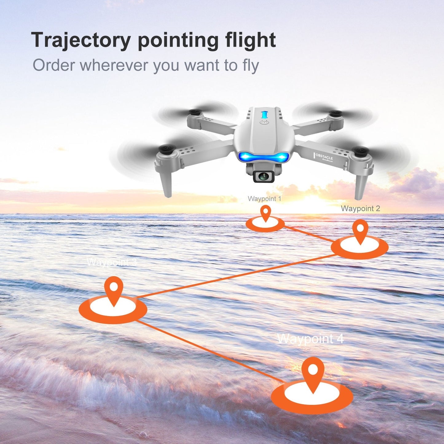 BEEPRINCESS Drone with 4K HD Dual Camera for Adults Kids, RC Quadcopter with 2 Modular 1800mAh Batteries for 30 Mins Long Flight (Gray)