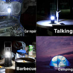 BeePrincess 2 Pack LED Camping Lantern, Solar & USB Rechargeable, Collapsible Portable Light for Camping, Hiking, Emergencies, Hurricanes, Storms