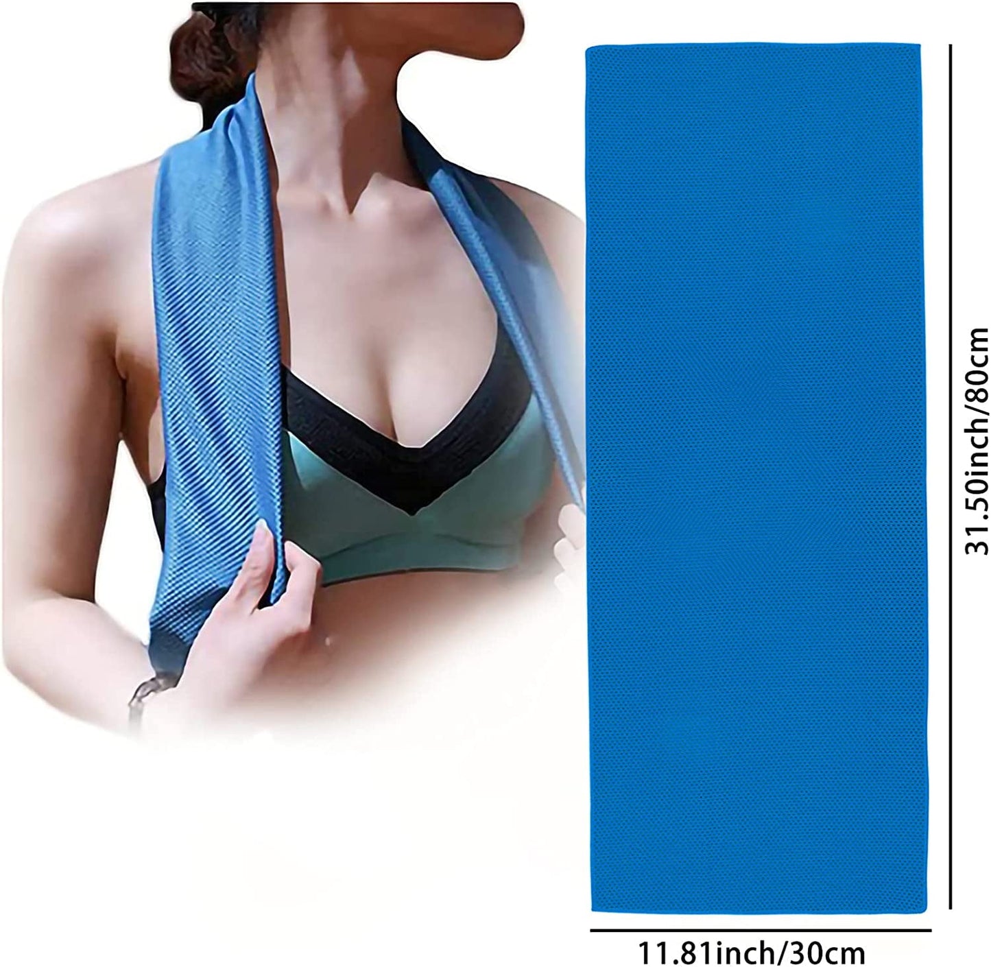 BEEPRINCESS 10pcs Cooling Towel Ice Towel Cooling Towels for Neck and Face Microfiber Cooling Towel for Gym, Travel, Yoga, Camping, Running, Outdoor Sport (10 Colors)