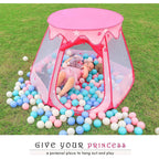 BEEPRINCESS Princess Playhouse Tent for Toddlers and Girls, Indoor & Outdoor Pop Up Play Tent for Kids, Foldable Ball Pit with Carrying Bag, Kids Playhouse Play Tent for 1 2 3 Years Old Birthday Gift