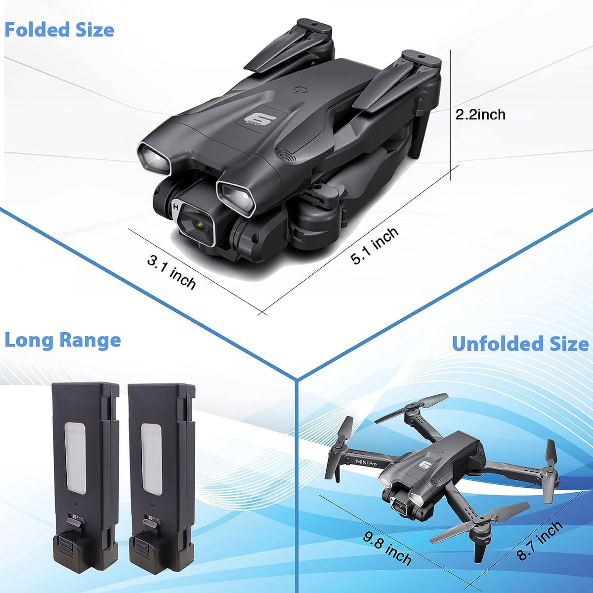 BEEPRINCESS Drone with Camera for Adults Kids, Dual 4K HD Mini FPV RC Quadcopter for Kids Beginners